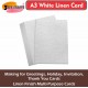 A3 White Card (Pack of 10)- Linen, 300gsm, Thick Paper for Arts & Crafts, School Projects, Professional Printing, Wedding Invitations