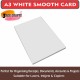 A3 White Card (Pack of 20)- Smooth, 300gsm, Thick Paper for Arts & Crafts, School Projects, Professional Printing, Wedding Invitations