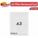 A3 White Card (Pack of 20)- Hammered, 300gsm, Thick Paper for Arts & Crafts, School Projects, Professional Printing, Wedding Invitations