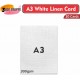 A3 White Card (Pack of 20)- Linen, 300gsm, Thick Paper for Arts & Crafts, School Projects, Professional Printing, Wedding Invitations