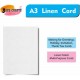 A3 White Card (Pack of 50)- Linen, 300gsm, Thick Paper for Arts & Crafts, School Projects, Professional Printing, Wedding Invitations