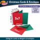  Christmas Cards & Envelopes (Pack of 10) –  5 x 7 Red & Green for Holiday, Invitations, Thank You & Crafts