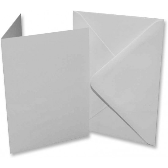C5 Card and Envelope (Pack of 25) - White,  297, 18.5 cm, Ideal for special occasion invitations ,craft projects