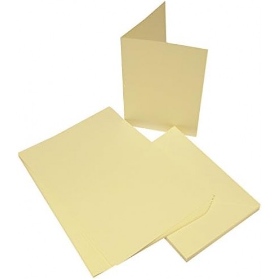 C5 Card and Envelope (Pack of 25) - Ivory, 864, Ideal for special occasion invitations ,craft projects